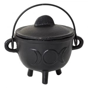 Cast Iron Triple Moon Cauldron
