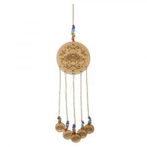 Lotus Wood Hanging Charm