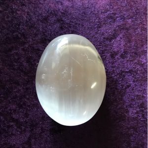 Selenite Palm Stone
